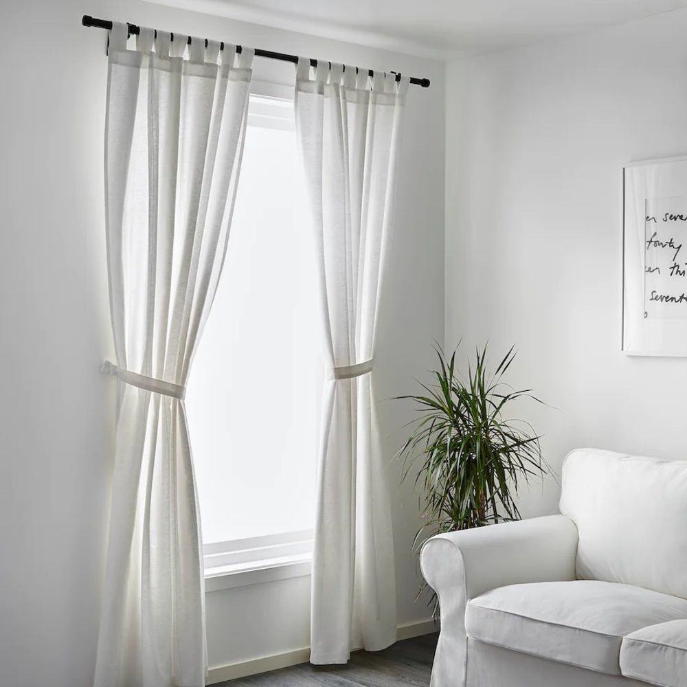 IKEA Lenda Curtains 1 pair white 55x98